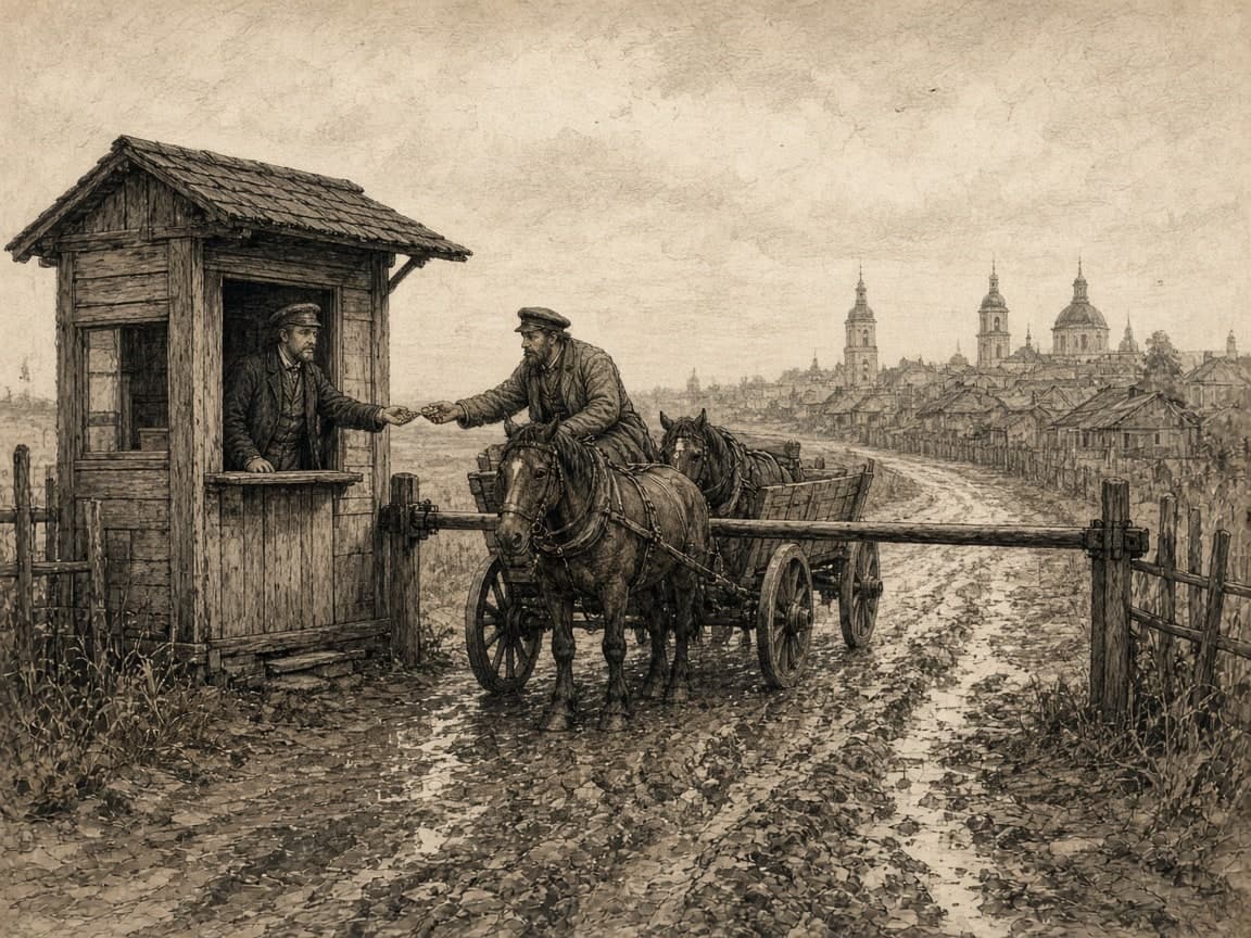 Мощение улиц и «мостовой» сбор — иллюстрация